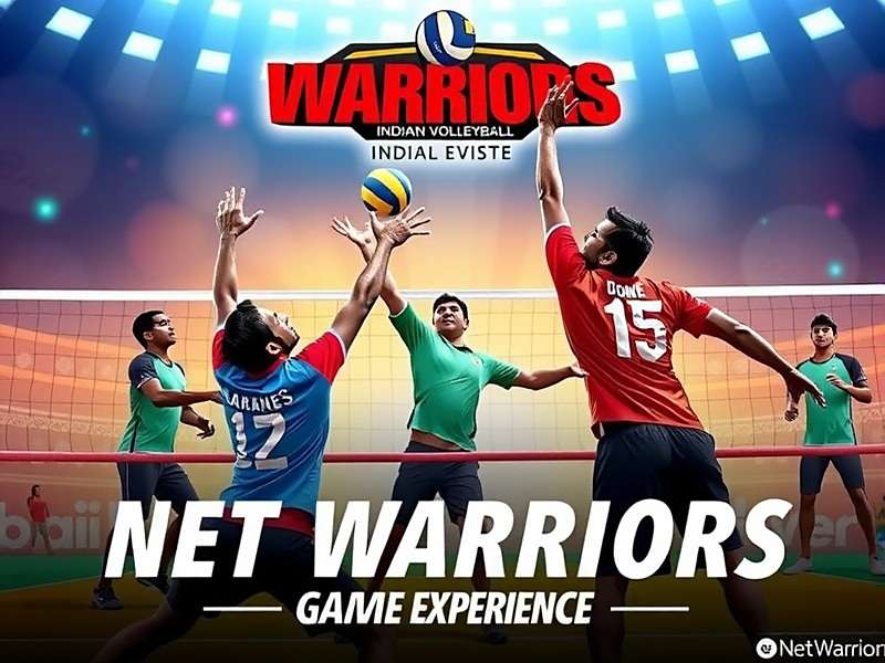 Net Warriors: Indian Volleyball Official Cover Net Warriors: Indian Volleyball game cover featuring Indian volleyball players in action